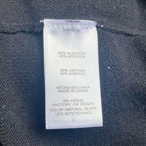 Narciso Rodriguez Colorblock Turtleneck Sweater Dress Black Cream Size Large - Picture 9 of 11